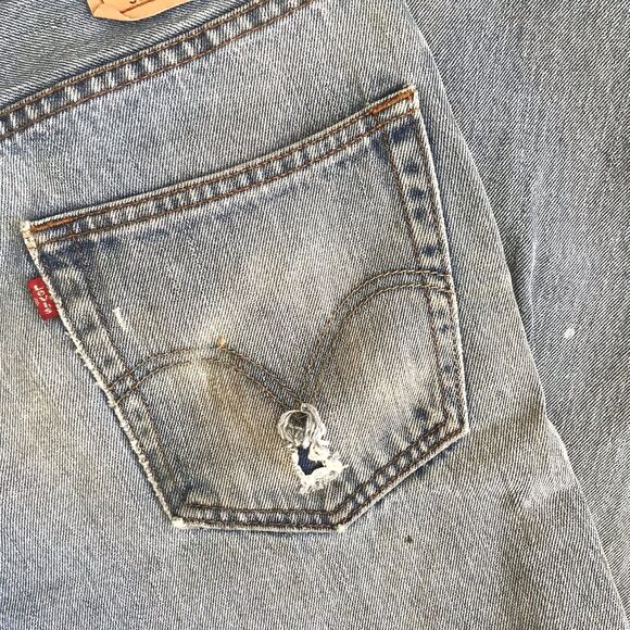 Levi 550 Jeans Mens Tag 34X34 Act 32x32 Blue Relaxed Fit Tapered Leg Denim Pants - Picture 15 of 15